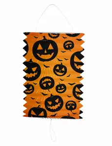 Halloweenská lucerna dýně 16 x 22 cm