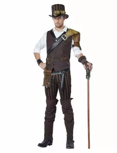 Steampunk dobrodruh kostým pro muže, Velikost: Small
