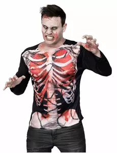 Tričko kostlivec zombie Halloween