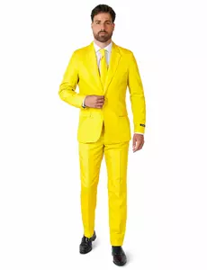 Mr. Solid žlutý pánský oblek Suitmeister, Velikost: Small (EU 44-46)