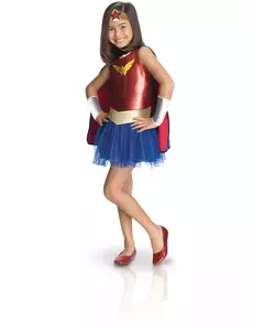 Kostým Wonder Woman Comic Book Deluxe pro děti, Velikost: 5-6 let (110 to 116 cm)