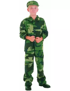 Maskáčový vojenský kostým pro chlapce, Velikost: 4-6 let (110-120 cm)