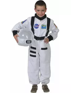 Bílý kostým astronauta pro děti, Velikost: 4-6 let (104 cm)