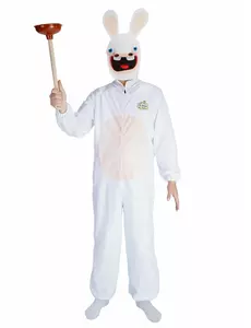 Kostým Raving Rabbids s maskou pro dospělé, Velikost: Small/Medium