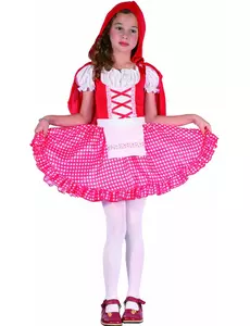 Tradiční kostým Červené Karkulky pro dívky, Velikost: 4-6 let(110-120 cm)