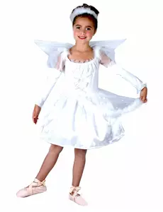 Kostým anděla pro dívky, Velikost: 4-6 let (110-120 cm)
