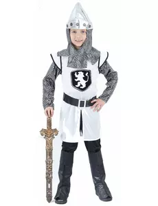 Kostým středověkého křižáckého rytíře pro chlapce, Velikost: 4-6 let (110-120 cm)