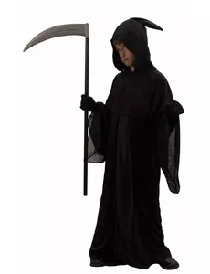 Kostým černé Smrtky pro děti Halloween, Velikost: 4-6 let (110-120 cm)
