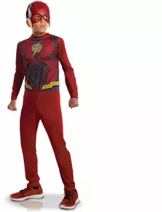 Klasický kostým Flash Justice League pro chlapce, Velikost: 7-8 let (122 to 128 cm)