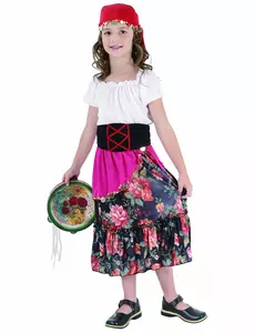 Dětský cikánský kostým, Velikost: 4-6 let (110-120 cm)
