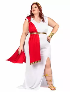 Drapovaný kostým římské bohyně pro ženy – plus size