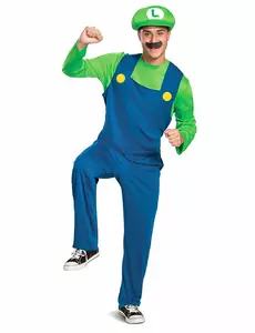 Klasický kostým Luigi pro dospělé, Velikost: X-Large