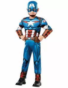 Deluxe kostým Captain America (animovaný seriál) pro chlapce, Velikost: 3-4 let (90 to 104 cm)