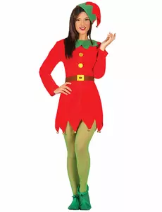 Dámský kostým Miss Red Christmas Elf, Velikost: Medium (38-40)