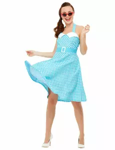 Dámský retro modrý pin-up kostým