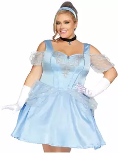 Dámský kostým modré princezny – plus size, Velikost: X-Large/XX-Large (48-52)