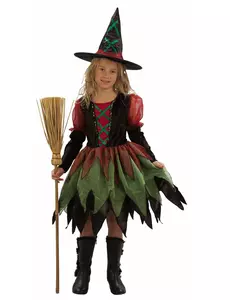 Dívčí lesní čarodějnický kostým Halloween, Velikost: 4-6 let (110-120 cm)