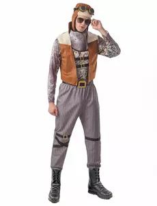 Steampunkový letec kostým pro muže, Velikost: L