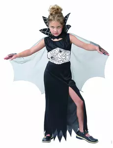 Pavoučí čarodějnický kostým pro dívky Halloween, Velikost: 4-6 let (110-120 cm)