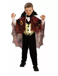 Žluto-červený upíří kostým pro chlapce Halloween
