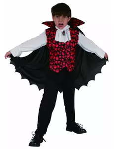 Červený upírský kostým pro chlapce, Velikost: 4-6 let(110-120 cm)