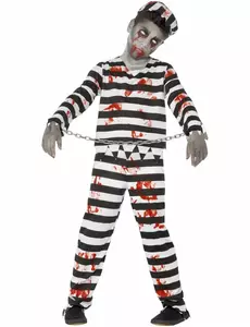 Kostým zombie vězně pro chlapce Halloween, Velikost: 4-6 let (115/128 cm)