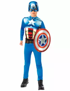 Klasická sada Captain America se štítem pro chlapce, Velikost: 5-6 let (110 to 116 cm)