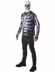 Fortnite Skull Trooper tričko + kukla pro dospělé, Velikost: Large