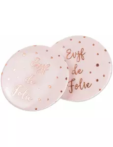 8 odznaků Crazy EVJF v rose gold 5 cm