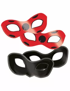 8 kartonových masek Ladybug
