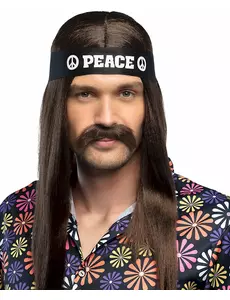 Černá čelenka Peace pro dospělé