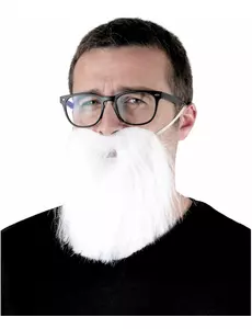 Bílý hipsterský plnovous pro dospělé