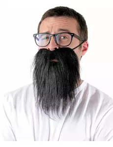 Černý hipsterský plnovous pro dospělé