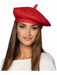 Červený baskický baret pro dospělé