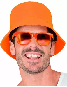 Fluorescenčně oranžový bob pro dospělé