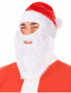 Vánoční Santa čepice s vousy pro dospělé
