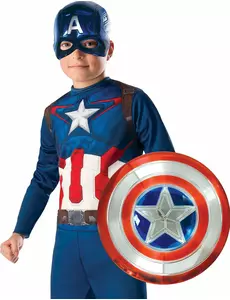 Kovový plastový štít Captain America 30 cm pro děti