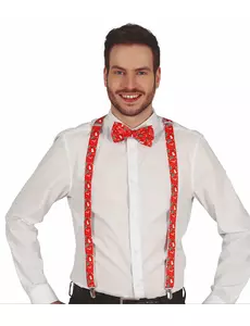 Červené vánoční šle pro dospělé