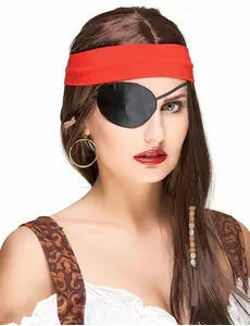 Černá páska přes oko piráta pro dospělé