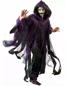 Fialovo-černý plášť Halloween pro dospělé