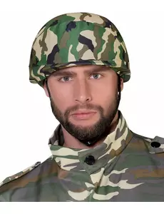 Vojenská helma s maskáčovým potiskem pro dospělé