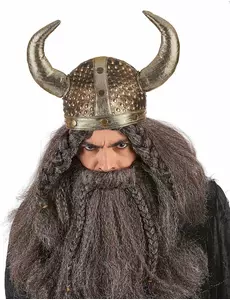 Metalická měkká vikingská helma pro dospělé