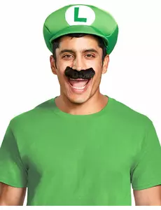 Čepice Luigi s knírem pro dospělé
