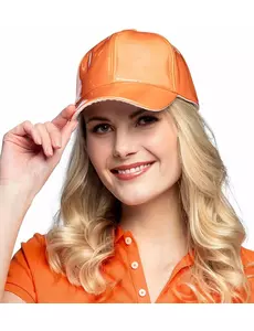Oranžová holografická čepice pro dospělé