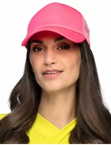 Fluorescenčně růžová kšiltovka pro dospělé