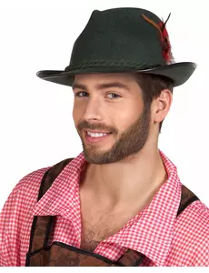 Tmavě zelený bavorský klobouk pro dospělé