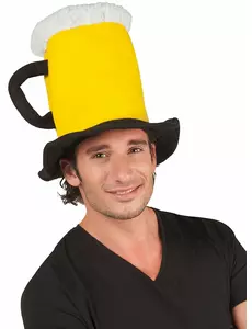 Klobouk ve tvaru pivního korbelu pro dospělé