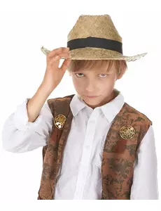 Slaměný kovbojský klobouk pro děti