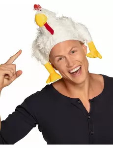 Bílý klobouk kohouta