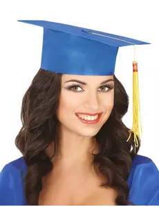 Modrá promoční čepice pro dospělé